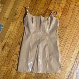 PrettyLittleThing Tan Faux Leather Apparel